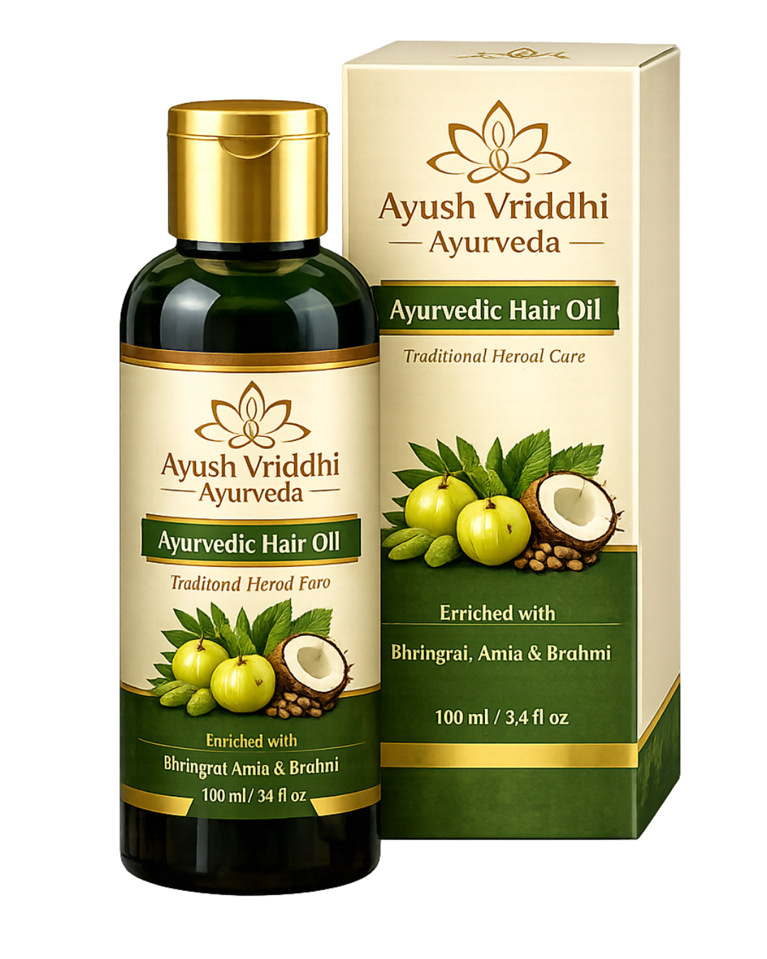 Ayush Vriddhi Ayurvedic Hair Oil - Traditional Herbal Care (100ml)