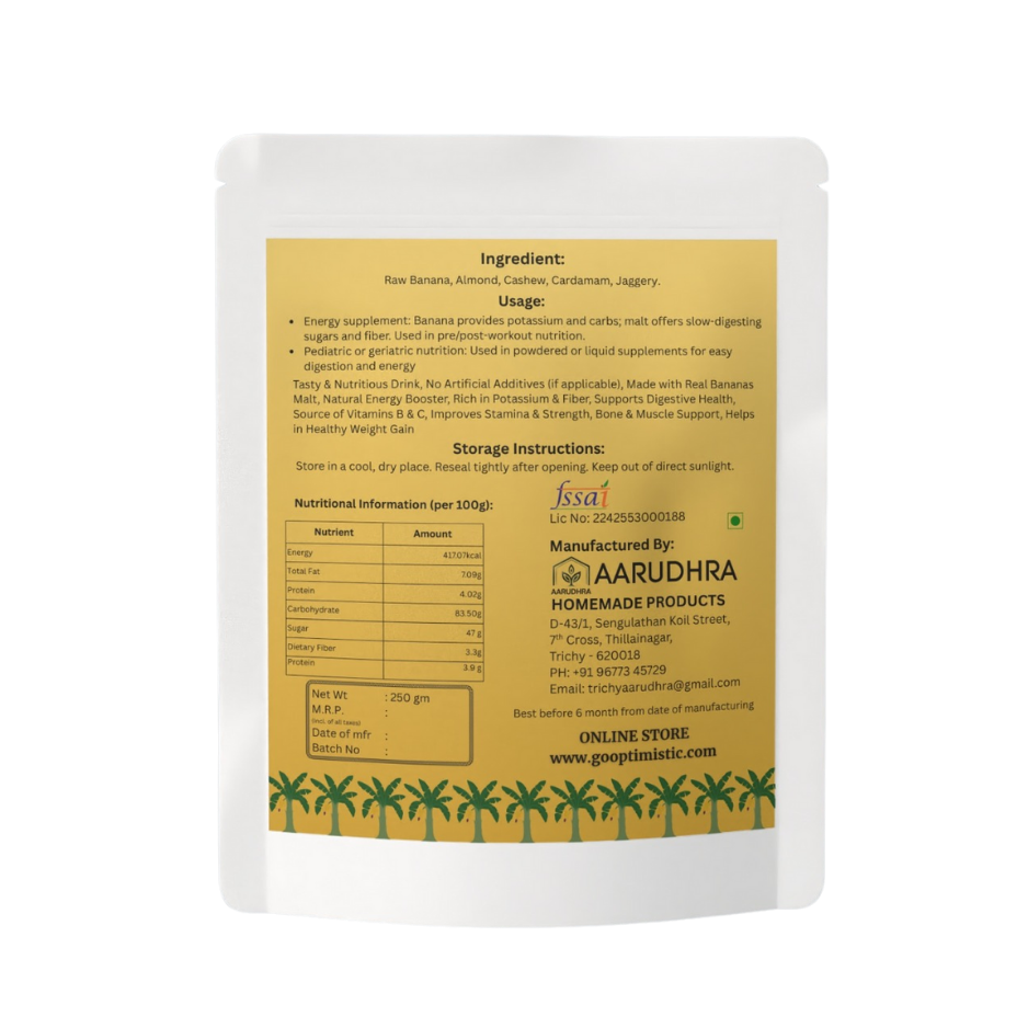 Banana Powder 250gm - Premium Natural Energy Supplement