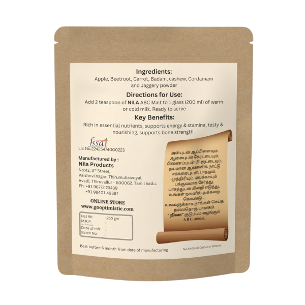 Nila ABC Malt - Nourishing Health Drink Powder