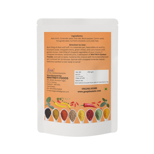Sambar Powder (250g) - Authentic South Indian Spice Blend