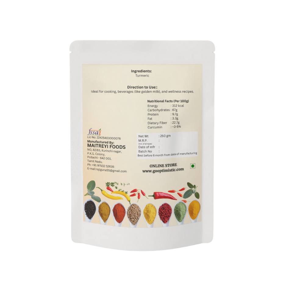 Turmeric Powder (250g)—Pure and Natural Spice