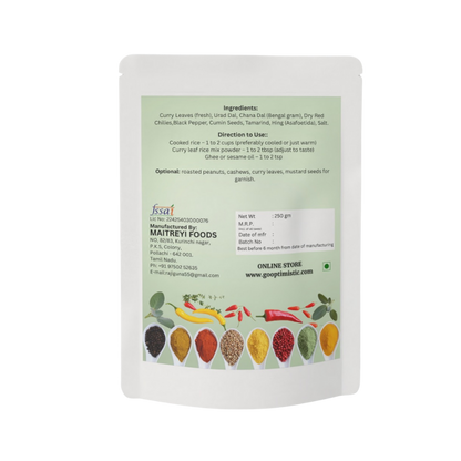 Curry Leaf Idly Powder (250g)—Traditional South Indian Seasoning