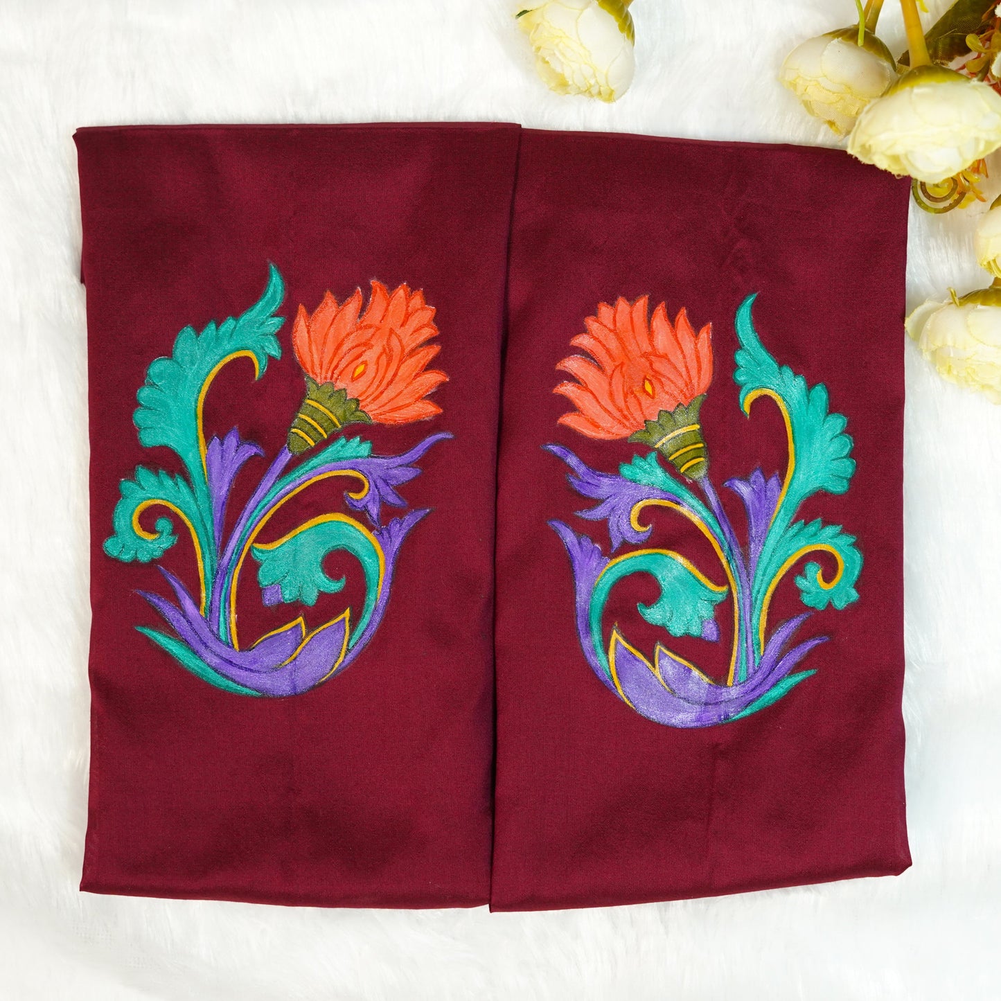 Elegant Floral Art on Fabric