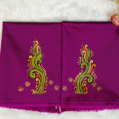Parrot and Art Fusion on Blouse Fabric