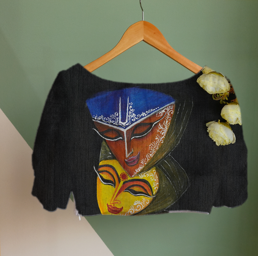 Bold and Artistic Illustration Blouse Fabric