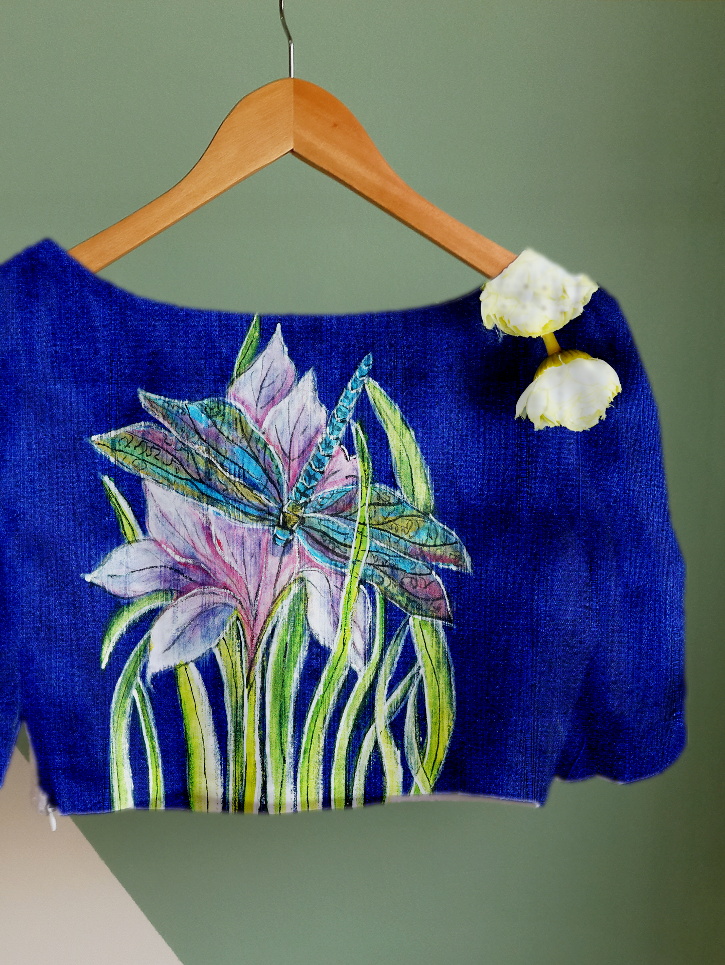 Artistic Design on Blouse Fabric