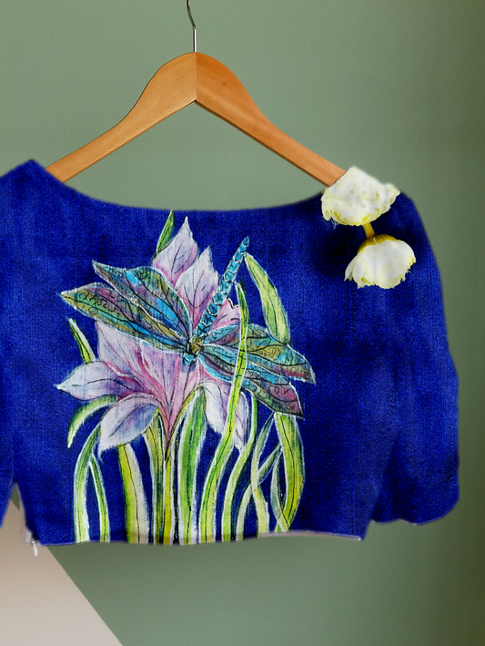 Artistic Design on Blouse Fabric